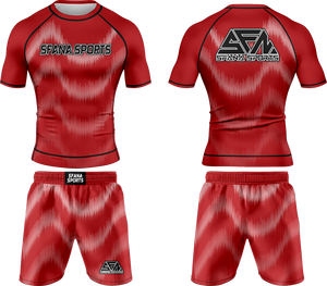 Men's BJJ No Gi Compression Set with Rash Guard and Fight Shorts for MMA Gym Workout and Training Use - Product Image 5