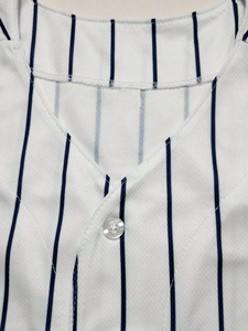 Maillot de baseball New York pour homme, manches courtes, boutons sur le devant, rayé, polyester, coupe classique, toutes saisons, haut de sport - Product Image 2