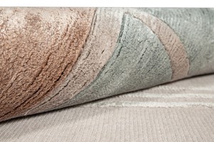 Tapis persan en laine et soie fait main en gros, design personnalisé, tapis à boucles pour décoration intérieure haut de gamme - Product Image 3