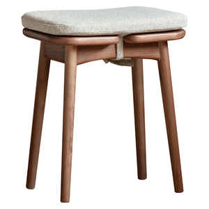 Modern Minimalist Solid Wood Upholstered <b>Stool</b> for Dressing Room Solid Wood Low <b>Stool</b> for <b>Bedroom</b> and Apartments - Product Image 5