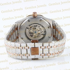 นาฬิกาเพชรแนวฮิปฮอปประดับเพชรโมอิสซิสซาไนท์สองวันที่สุดหรู - Product Image 6