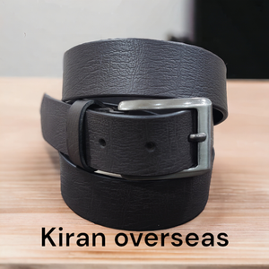 Ceinture en cuir de buffle véritable pour homme - Accessoires décontractés durables - Product Image 5