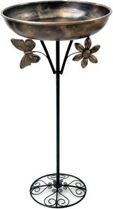 Baño para Pájaros de Metal de Primera Calidad con Acabado Decorativo Elegante para Jardín y Actividades de Alimentación de Aves - Product Image 3