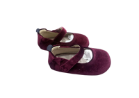 Chaussures plates en velours pour filles, couleur unie, avec sangle à boucle, décontractées, antidérapantes, avec soutien de la voûte plantaire, légères, pour bébés de 0 à 6 mois
