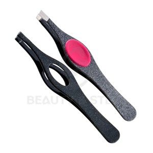 Medical Grade Stainless Steel Precision Brow Tweezer Featuring Perfectly Aligned <b>Hand</b>-<b>Filed</b> Tips for Effortless Grooming - Product Image 1