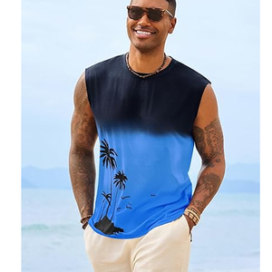Men Sleeveless Shirts Fitness Gym Muscle Summer Cotton Casual Training Shirt Men Sleeveless Shirts - Product Image 5
