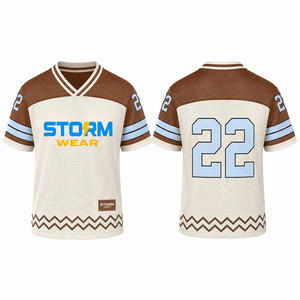 New Style American Football Sports Fan Jersey Custom Design <b>Polyester</b> Sportswear Short Sleeve Football Game Practice Mesh Jersey - Product Image 5