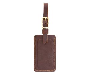 Genuine Leather Luggage <b>Tags</b> Personalized Travel Bag <b>Tags</b> Privacy Cover <b>Suitcase</b> Labels Custom Bulk Supply LMP-0307 - Product Image 4