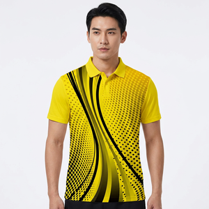 Men's Yellow Black <b>Animal</b> Print Short Sleeve <b>for</b> Shirt Breathable Eco-Friendly Loose Fit Casual <b>Knitted</b> Polyester - Product Image 4