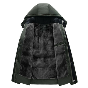 High-Quality Classic Men's Puffer Jacket Luxury Winter Coat Cold-Proof OEM Bulk Sale Thick <b>Fleece</b> Lined Windproof <b>Zipper</b> - Product Image 6