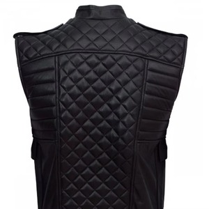 Durable reasonable price low MOQ Men's Motorcycle Club's Leather <b>Vest</b> breathable latest version Men's Motorcycle Leather <b>Vest</b> - Product Image 5