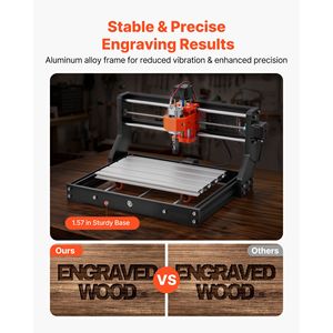 Máquina CNC de 3 Ejes de 60W para Grabado y Fresado de Madera, Área de Trabajo de Aluminio de 300x180x40mm - Product Image 3