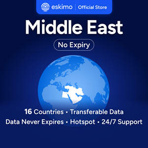 Données du Moyen-Orient - 3 Go de données mobiles eSIM de voyage, les premières au monde, R-ME-03 Eskimo Travel, sans expiration des données, couvrant 16 pays - Product Image 1