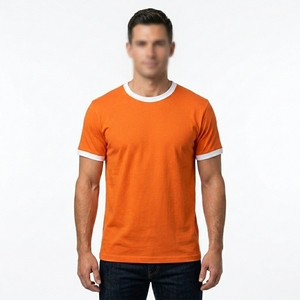 T-shirts pour hommes tendance de l'été, personnalisables, décontractés, col rond, manches courtes, de haute qualité, 100% coton, streetwear, t-shirt uni - Product Image 6