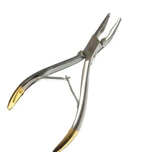 Pince de maintien et de pliage de fil orthodontique allemande de qualité supérieure en acier inoxydable durable, pointe lisse de 10 mm, outil de beauté pour sourcils - Product Image 1