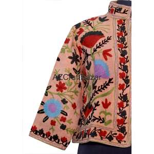 Chaqueta Bomber de Mujer con Cuello en V, Diseño Floral Vintage, Multitemporada, Ecológica, Transpirable, de Secado Rápido, 100% Algodón Tejido - Product Image 3