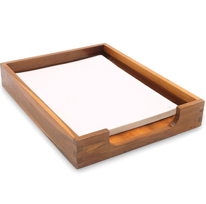 Modern Design Wood Handmade Sticky Notes <b>Memo</b> <b>Pads</b> Holder Multipurpose Desk Organizer Self Sticky Notes Holder - Product Image 2