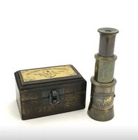 Télescope marin infrarouge victorien en laiton fait main QG Enterprise, grossissement 10x, éclairage rouge, coffret cadeau en bois, antique