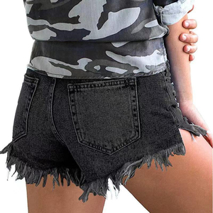 Shorts de Mezclilla Personalizados para Mujer al por Mayor con Tela Premium, Cintura Alta y Opciones de Corte Holgado, Tratamientos de Lavado Personalizados, Marca Propia - Product Image 4
