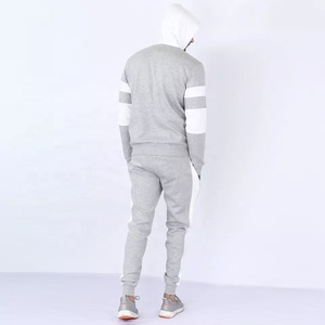 Venta al por mayor 100% algodón logotipo personalizado bordado chándales alta calidad Casual deportes diseño liso - Product Image 6