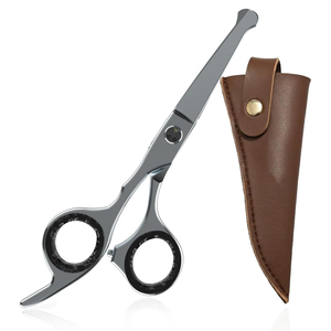 Ciseaux de coiffure professionnels de 6 pouces, dernier design, faible MOQ, en acier inoxydable, pointe arrondie, pour droitiers, avec étui en cuir - Product Image 6