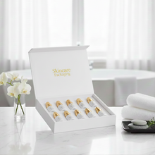 Coffret cadeau de soins de la peau fabriqué au Vietnam, compartiments personnalisés pour sérum et crème, coffret cadeau rigide blanc or rose - Product Image 3