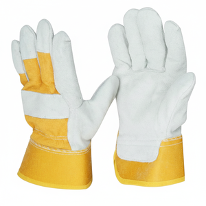 ถุงมือทำงานแบบฝ่ามือสองชั้นบุผ้าฝ้ายเพื่อความสบาย ถุงมือหนังแข็งแรงพิเศษสำหรับงานหนัก  ถุงมือเพิ่มความแข็งแรงบริเวณฝ่ามือ ถุงมือนิรภัย หนา 11 ออนซ์ - Product Image 3