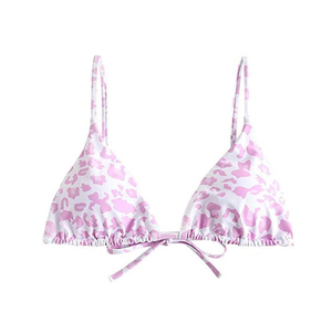 Women's Eco-Friendly Quick Dry Breathable Halter Neck V-<b>String</b> Bottom Micro Bra <b>Bikini</b> <b>Set</b> Spandex/Polyester Two-Piece Beachwear - Product Image 3