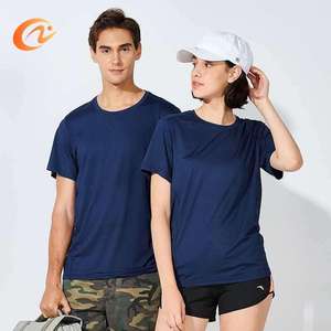 Men's Yellow Short Sleeve Crew Neck <b>T</b>-<b>Shirt</b> 100% Polyester Moisture Wicking Regular Fit Solid Color All Seasons Wear - Product Image 5