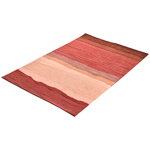 Alfombra de Lujo Hecha a Mano con Diseño Abstracto de Paisaje en Acrílico, Alfombra Moderna con Diseño de Cañón, Estratos, Atardecer y Horizonte, Alfombra Suave con Textura 3D - Product Image 6