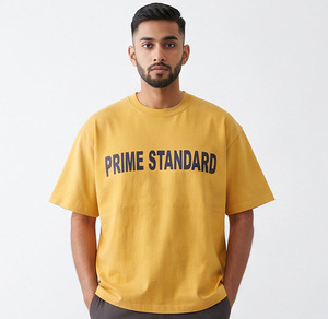 Heavyweight <b>Tshirt</b> Printed Boxy Fit Oversized Tee Men's Casual 100% Cotton Oversize 300GSM Short Sleeve O-Neck <b>Polyester</b> T-Shirt - Product Image 2