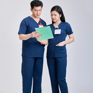 ผ้าผสมสแปนเด็กซ์ 3% รุ่น WFX-CVC ผ้า FMF แบบเข็มเย็บ  ชุดยูนิเซ็กซ์ โพลีเอสเตอร์ 45% พร้อมส่ง ชุดสครับทางการแพทย์เวียดนาม ผ้าฝ้าย 52% จัดส่งภายใน 7 วัน - Product Image 1