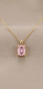 Collar con Colgante de Diamante Geométrico con Piedra de Corte Redondo y Engaste Pavé, Chapado en Rodio, Acero Inoxidable, Estilo Clásico para Mujer - Product Image 3