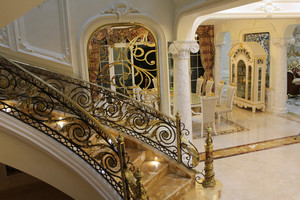 Barandilla de Hierro Forjado Neoclásica Moderna para Escaleras Interiores de Alta Calidad con Protección UV Resistente al Óxido para Hoteles, Balcones y Villas - Product Image 4