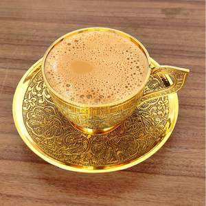 Tasses à thé en laiton très demandées, artisanales traditionnelles, vaisselle en laiton massif, design durable et élégant pour le thé - Product Image 1