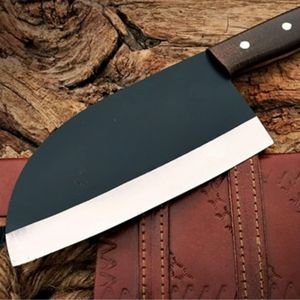 Couteaux à hacher forgés en gros avec lame en acier robuste, manche ergonomique en bois et étui en cuir pour boucher professionnel - Product Image 6