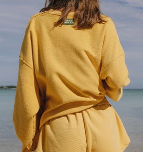Sweat-shirt personnalisé en gros pour femme, coupe oversize, imprimé, en coton molletonné French Terry épais, col ras du cou, vierge - Product Image 3