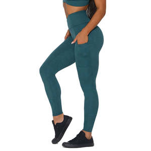Leggings de Cintura Media con Control de Abdomen, Mezcla de Spandex/Nailon de Alta Calidad, para Mujer, Fitness y Deportes, Leggings de Gimnasio - Product Image 5