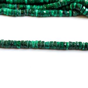 ลูกปัดมาลาไคต์ธรรมชาติทรงเหลี่ยมขนาด 5-6 มม. สีเขียว ลูกปัดพลอยมาลาไคต์แท้สำหรับทำเครื่องประดับ ความยาว 16 นิ้ว - Product Image 4
