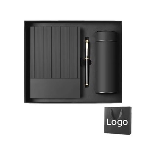 Nuevo Set <span class=keywords><strong>de</strong></span> Regalo Corporativo Exclusivo <span class=keywords><strong>de</strong></span> Acero Inoxidable, Lujoso Set 3 en 1 con Libreta, Bolígrafo y Termo, Regalo Promocional <span class=keywords><strong>para</strong></span> el Día del Padre - Product Image 2