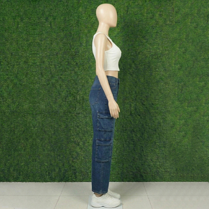 Pantalones Deportivos de Mezclilla para Mujer, de Alta Calidad, Estilo Veraniego, Resistentes, con Botones, Transpirables - Product Image 2