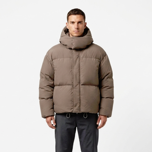 Vestes matelassées pour hommes en gros, prix d'usine, en nylon, pour l'hiver, avec capuche, logo personnalisé, faible MOQ, prêtes à être expédiées - Product Image 3