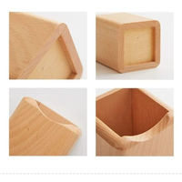 Support à stylos en bois à un seul niveau, écologique et de haute qualité, pour accessoires de bureau et rangement multifonctionnel de papeterie