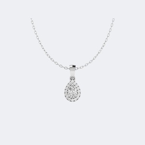 Collier en argent sterling 925 avec diamants de laboratoire multi-formes pour femme, luxe, 0,65 carat total, couleur EF, pureté VS VVS, bijoux fins certifiés - Product Image 1