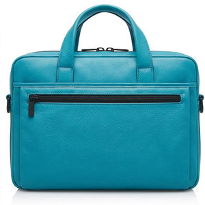 Modern Genuine Leather Durable Casual <b>Laptop</b> <b>Bag</b> Work Travel Personalized Branding Options Front Zip Pocket Shoulder Carry - Product Image 1