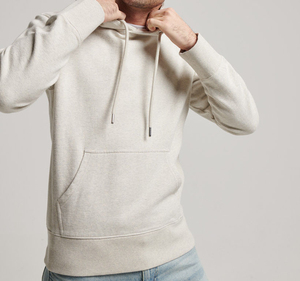 Sudadera con Capucha para Hombre, Corte Ajustado, 100% Algodón, Color Liso, con Bolsillo Canguro y Diseño Bordado, para Otoño, Gran Venta - Product Image 1