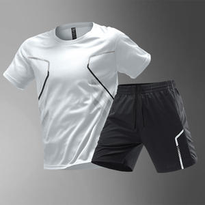 Ensemble de survêtement sportif pour homme, automne, haute qualité, coupe-vent, taille élastique, 2 en 1, séchage rapide, respirant, imprimé - Product Image 5