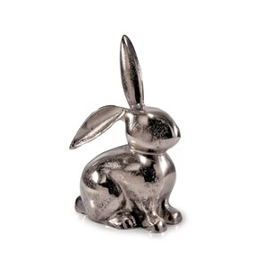 Sculpture de lapin pour table, 9,25x6x3,5 pouces, figurine artistique en métal, décoration contemporaine de Pâques, décoration de salon - Product Image 2