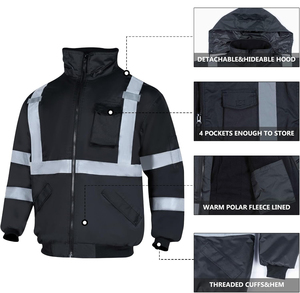 Veste de sécurité professionnelle pour l'hiver, veste de travail isolée haute visibilité, fabricant de qualité supérieure - Product Image 5