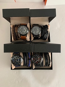NW1490 Relojes de Pulsera de Cuero Casuales de Lujo para Hombre 2024, Juego de Relojes con Pulseras de Charms Perfectas - Product Image 6